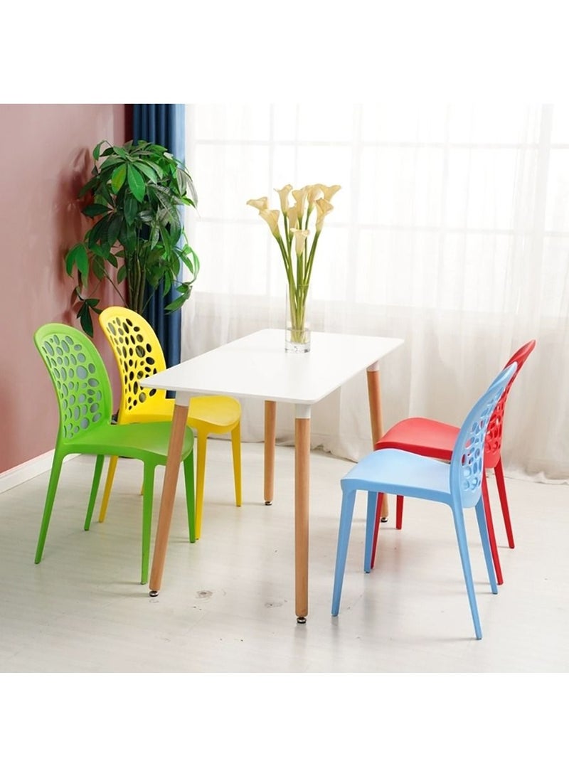 MAPLE HOME DECORATION Maple Home Plastic Chairs Stacking Modern Molded Side Chair Minimalist Nordic Casual Kitchen Dining Room Chair Living Room Chairs Indoor Outdoor Armchair  - Image 4
