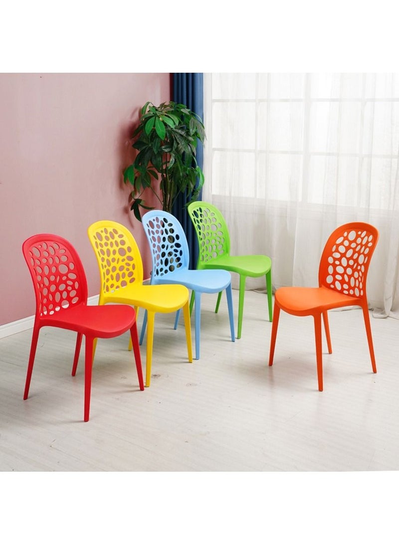 MAPLE HOME DECORATION Maple Home Plastic Chairs Stacking Modern Molded Side Chair Minimalist Nordic Casual Kitchen Dining Room Chair Living Room Chairs Indoor Outdoor Armchair  - Image 2
