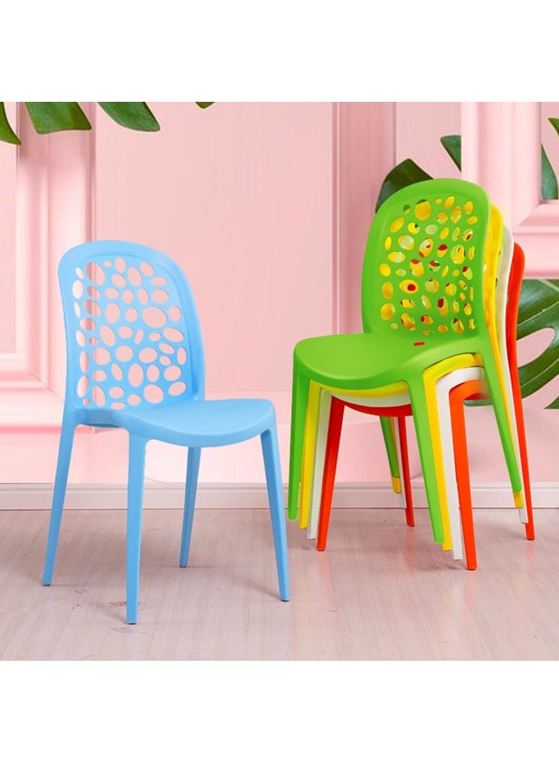 MAPLE HOME DECORATION Maple Home Plastic Chairs Stacking Modern Molded Side Chair Minimalist Nordic Casual Kitchen Dining Room Chair Living Room Chairs Indoor Outdoor Armchair  - Image 3