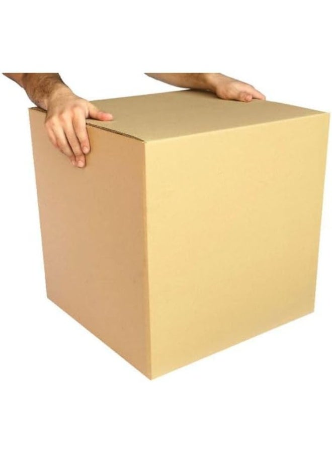 صناديق كرتون 3 طبقات 50x50x50 سم – صناديق نقل، تعبئة وتخزين قوية مع شريط هش (6 قطع) - Image 3