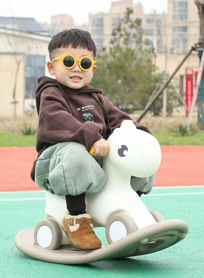 JCB CHIC 2 in1 rocking hourse for toddlers 1-3 years , Kids Love Rocking Horse  whoth detachable balance board and 4 smooth wheels ,Balance Bike Toys Baby Rocking Horse Ride On Toys(K-616) - Image 1