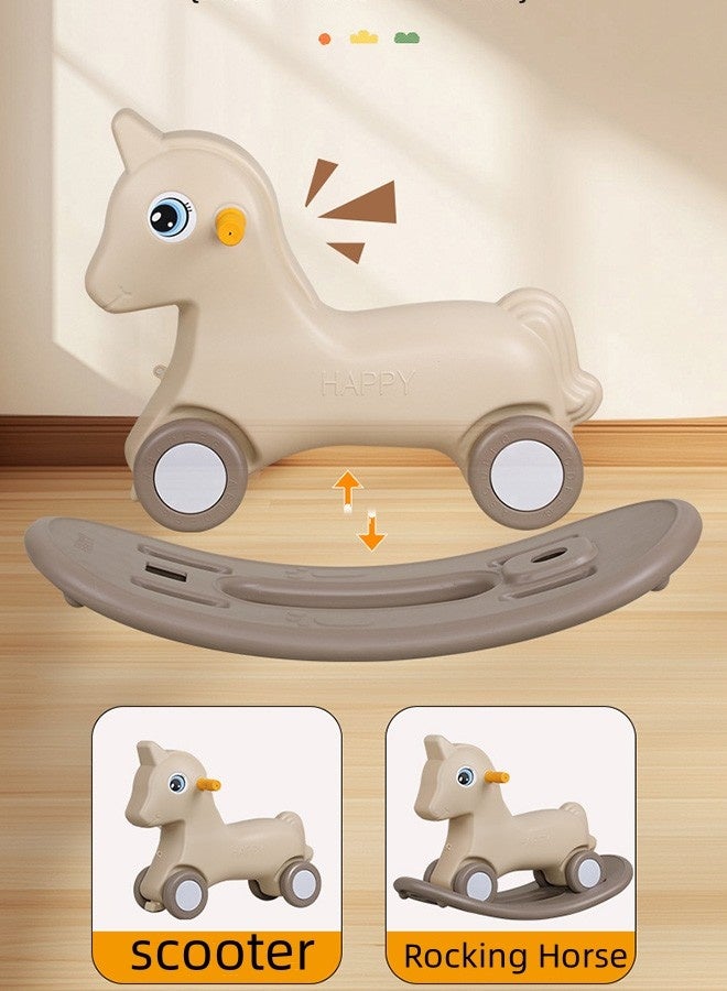 JCB CHIC 2 in1 rocking hourse for toddlers 1-3 years , Kids Love Rocking Horse  whoth detachable balance board and 4 smooth wheels ,Balance Bike Toys Baby Rocking Horse Ride On Toys(K-616) - Image 3