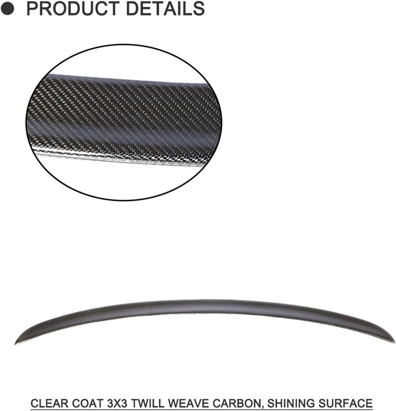 QASULER Car Rear Trunk Spoiler Wing for A4 B8 B8.5 2013-2016 - Image 3