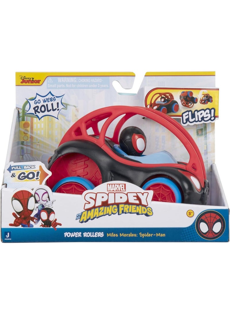 Jazwares Spidey and Friends Power Rollers Vehicle with Miles Morales Figure - Image 3