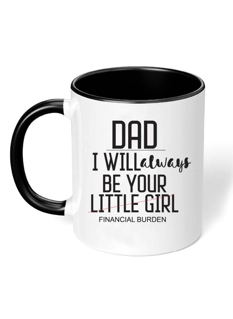 PRINTSHOP4ME Fathers Day Coffee Mug - Dad’s Birthday Gifts from Daughter Son - Gifts for Dad - Dad’s Black Ceramic Coffee Mug - Dad Gifts - Dad Appreciation Gifts - Gift for Daddy - Image 1