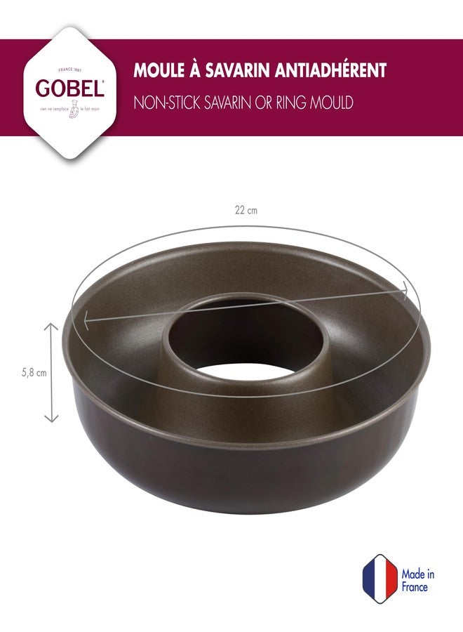 Gobel Paderno World Cuisine 8 5/8 Inch by 1 3/4 Inch Non-stick Savarin Mold - Image 2