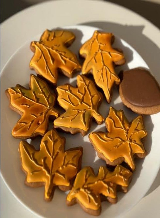 LUBTOSMN Fall Leaf Cookie Cutter Set-4 Piece-Maple, Oak Leaf-Diswasher Safe-Fall Holiday Cookie Cutters Shapes for Baking - Image 4