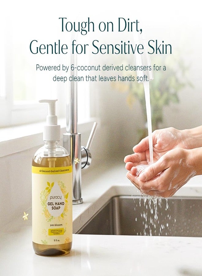 Puracy Organic Hand Soap, For the Professional Hand Washers We've All Become, Moisturizing Natural Gel Hand Wash Soap, Liquid Hand Soap Refills for Soft Skin (12 fl.oz, Yuzu Blossom 2-Pack - Image 4