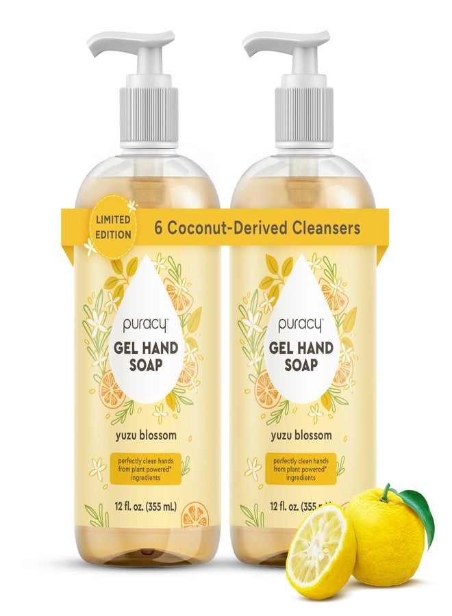 Puracy Organic Hand Soap, For the Professional Hand Washers We've All Become, Moisturizing Natural Gel Hand Wash Soap, Liquid Hand Soap Refills for Soft Skin (12 fl.oz, Yuzu Blossom 2-Pack - Image 1