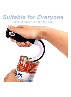 Pull Tab Can Opener Ergonomic Pop Top Can Opener Tool J Shape Handy Ring Pull Can Opener Aid for Seniors Easy Tab Opener for Cans Soda Beer Tin Can Cat Food Hand Can Opener for Arthritis