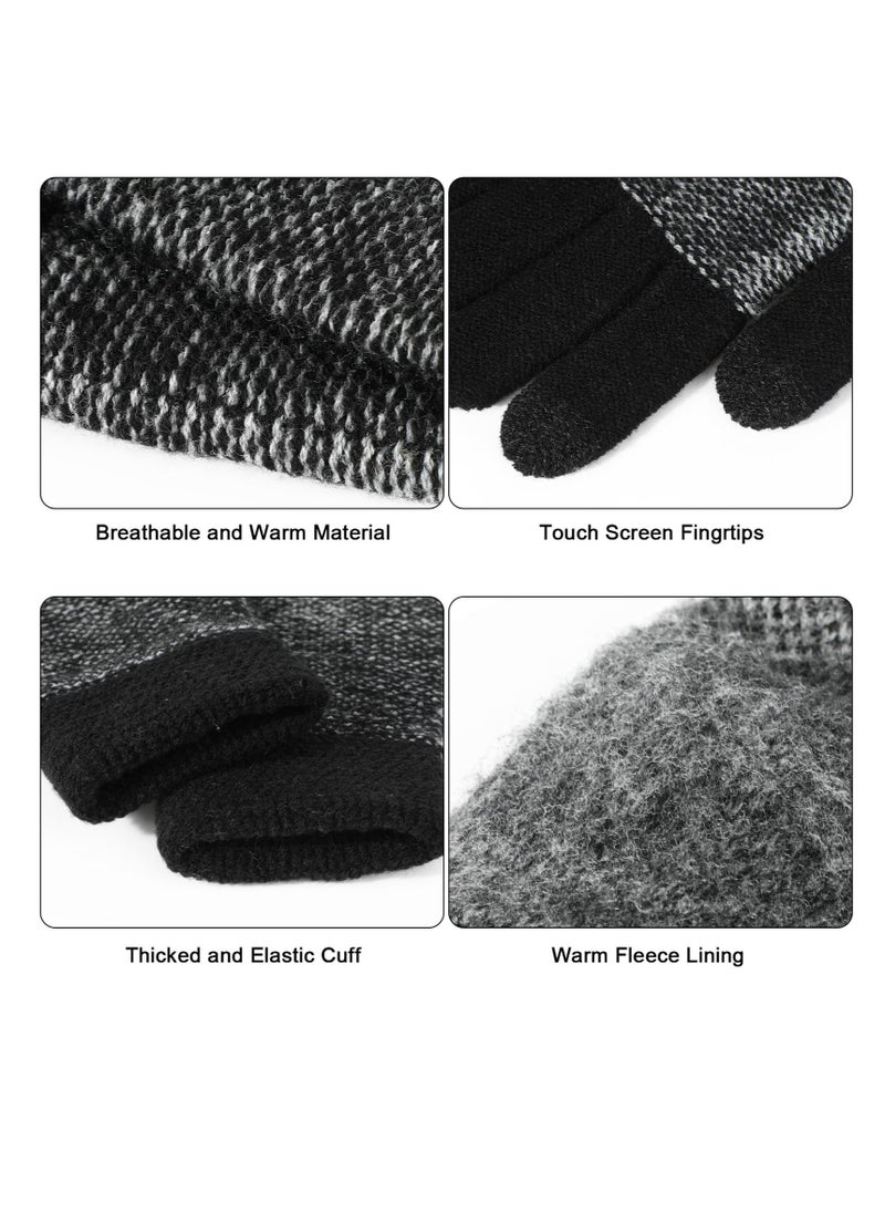 Generic - Warm Touch Screen Knit Gloves for Men and Women, Thermal Wool Lined for Driving, Running, Cycling and Hiking - Image 1