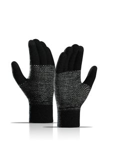 Warm Touch Screen Knit Gloves for Men and Women, Thermal Wool Lined for Driving, Running, Cycling and Hiking