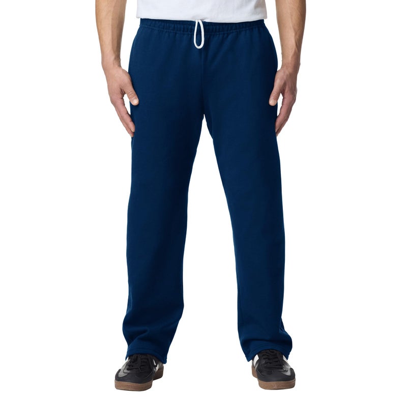 Gildan Adult Fleece Open Bottom Sweatpants with Pockets, Style G18300, Navy, 2X-Large - Image 5