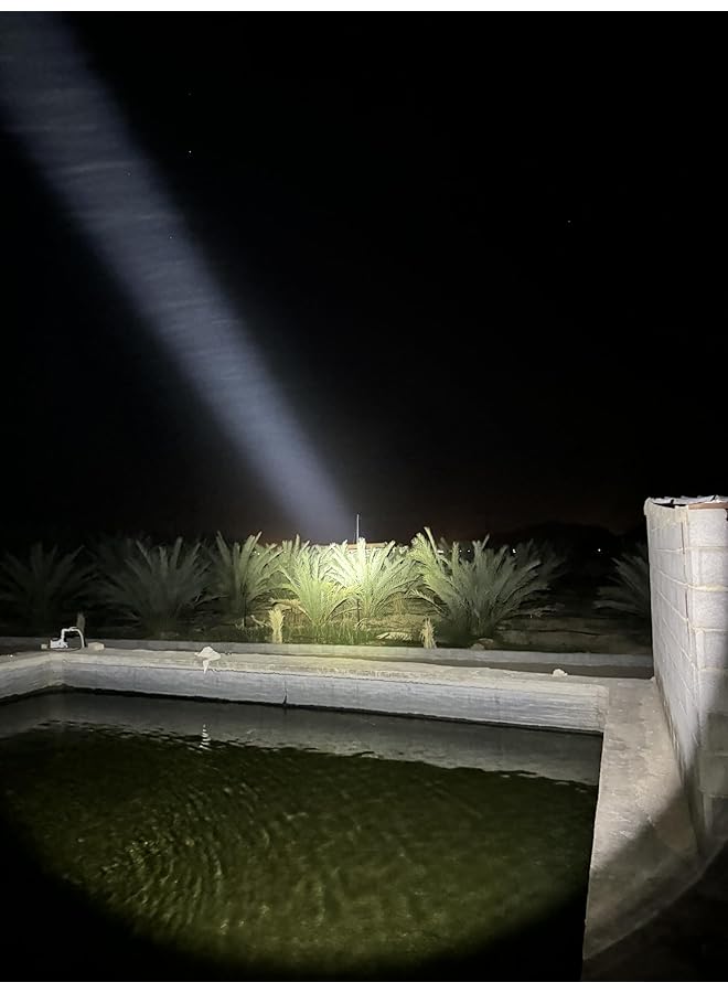 Abu Shanab Al Joker LED Flashlight Rechargeable Hunting Hiking Flashlight (700 Lumens 500 700m Range 26800 7200mAh Battery) - Image 4