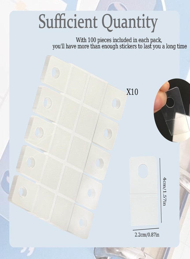 XLANMAY 100PCS Clear Hole Reinforcement Stickers Sturdy Ring Binder Stickers Self-Adhesive Hole Labels Office School Supplies for Ring Binder Photos Postcards Bill Paper Document - Image 4