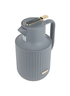 Alsaif Gallery Laura Pro Dark Gray Thermos With Gold, 1.5L  - Image 1