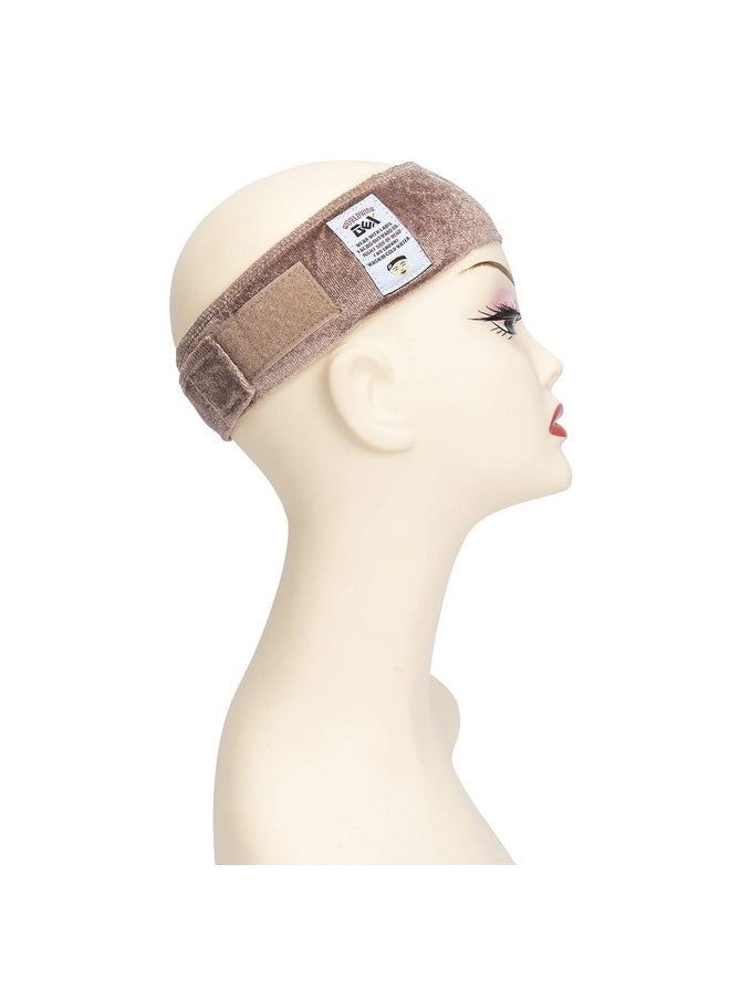 gexworldwide - Gex Wig Grip Band Flexible Velvet Scarf Head Hair Band Wig Band With Adjustable Fastern (Nude) - Image 1