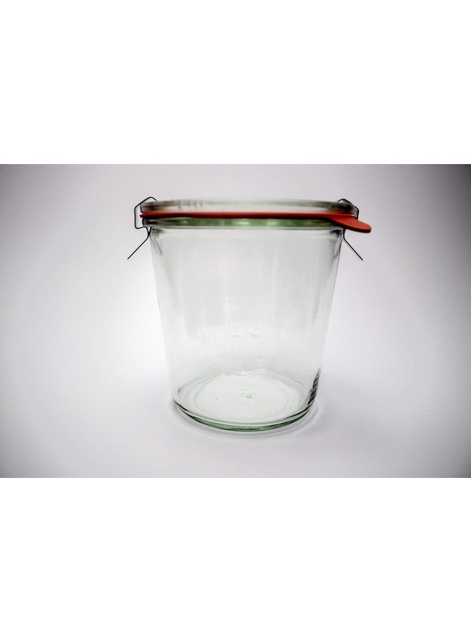 Dycica Weck Canning Jars 742-19.6 fl. oz Weck Mold Jars made of Transparent Glass - Eco-Friendly Canning Jar - Food Storage Containers with Lids Airtight - 1/2 Liter Jars Set - Pack of 4 Jars with Lids - Image 5