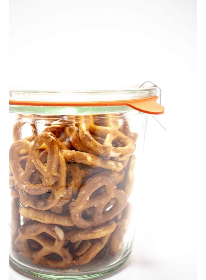 Dycica Weck Canning Jars 742-19.6 fl. oz Weck Mold Jars made of Transparent Glass - Eco-Friendly Canning Jar - Food Storage Containers with Lids Airtight - 1/2 Liter Jars Set - Pack of 4 Jars with Lids - Image 4