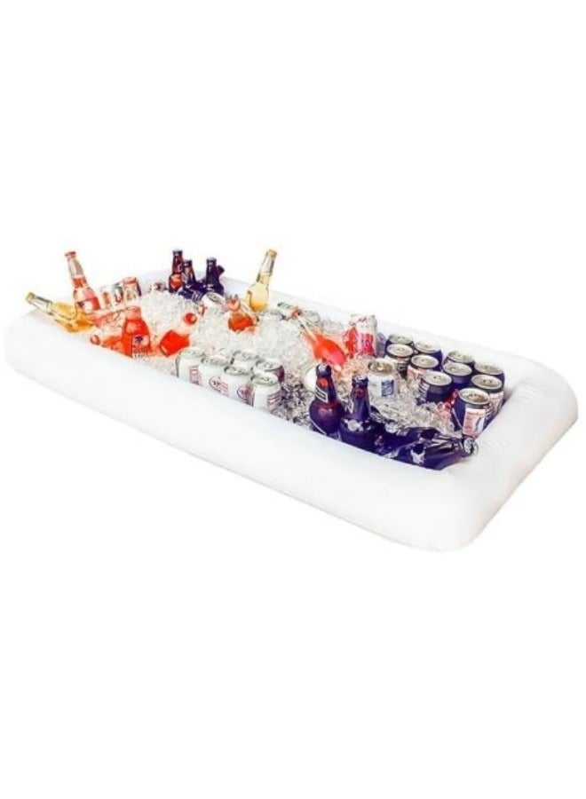 GGEROU Inflatable Serving Bars Ice Buffet Salad Serving Trays Food Drink Holder Cooler Containers Indoor Outdoor BBQ Picnic Pool Party Supplies Buffet Cooler with a Drain Plug - Image 1