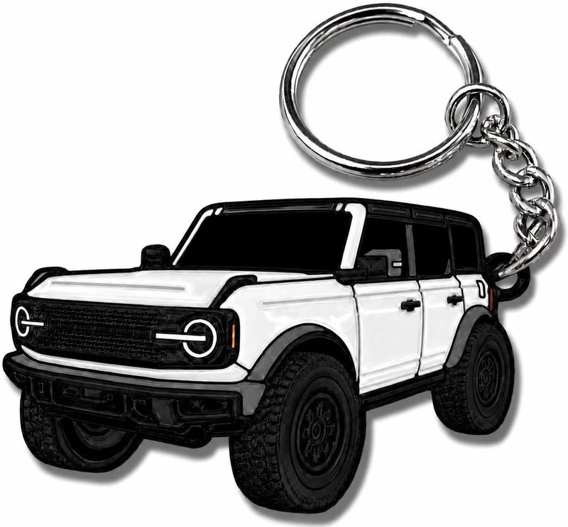 FOUR WHEEL BEAST إكسسوارات سلسلة مفاتيح برونكو - غطاء حامل مفتاح 4 أبواب - تعديلات رائعة متوافقة مع فورد برونكو 2021 2022 2023 - Image 1