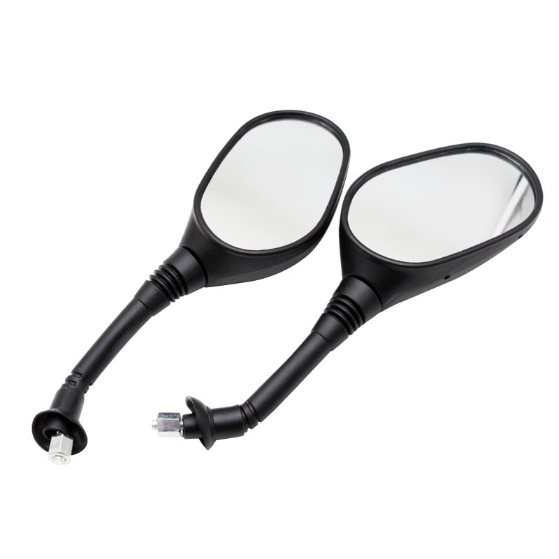 8mm Rear View Mirror, PRO BAT, Motorcycle Scooter ATV Dirt Bike Rearview Mirror for GY6 50cc 125cc 150cc 250cc Scooter Moped Motorcycle (1 pair)
