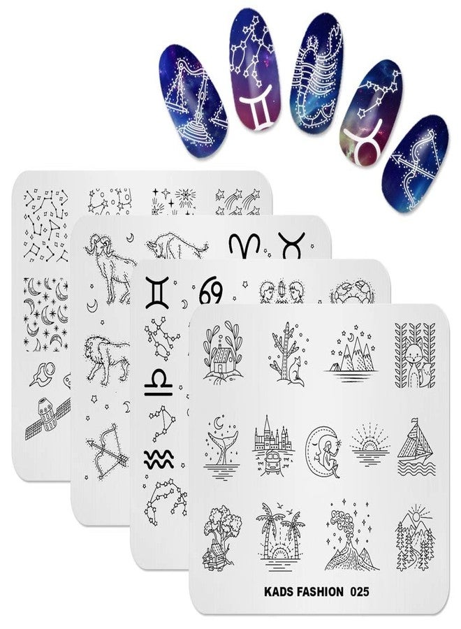 KADS Nail Art Stamp Plate Night Sky Series Nail stamping plate Template Image Plate Nail Art DIY Decoration Tool - Image 1