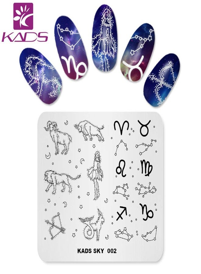 KADS Nail Art Stamp Plate Night Sky Series Nail stamping plate Template Image Plate Nail Art DIY Decoration Tool - Image 3