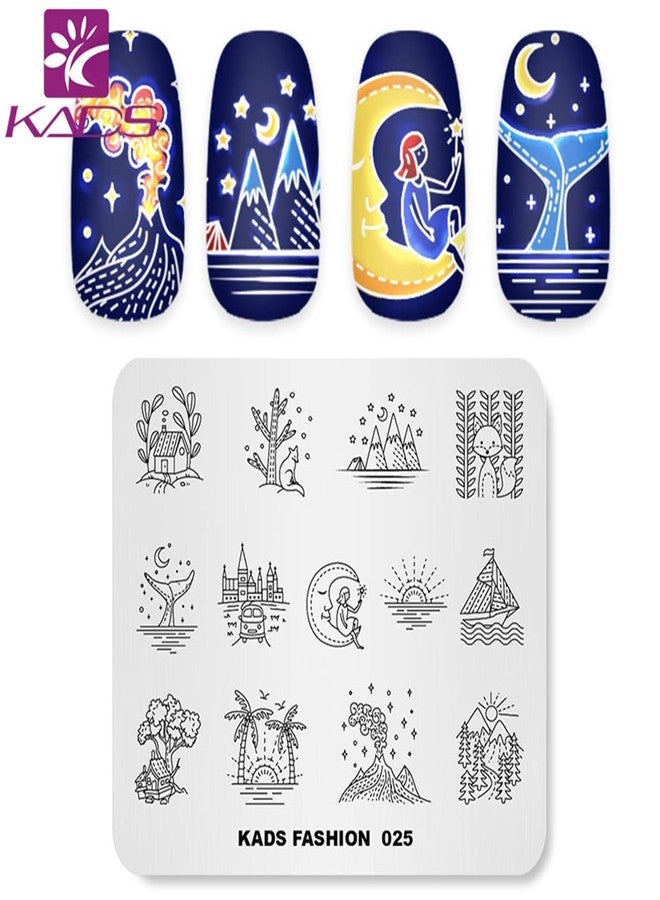 KADS Nail Art Stamp Plate Night Sky Series Nail stamping plate Template Image Plate Nail Art DIY Decoration Tool - Image 2