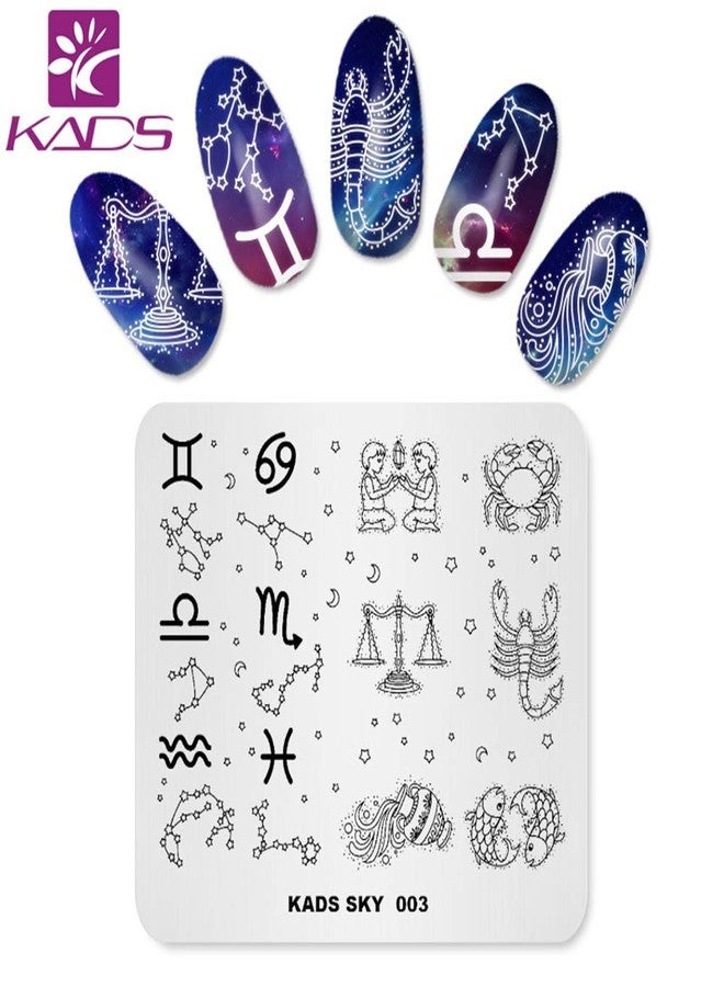 KADS Nail Art Stamp Plate Night Sky Series Nail stamping plate Template Image Plate Nail Art DIY Decoration Tool - Image 5