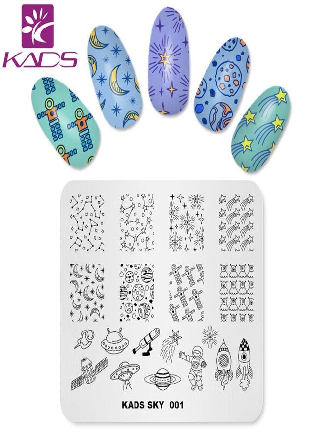 KADS Nail Art Stamp Plate Night Sky Series Nail stamping plate Template Image Plate Nail Art DIY Decoration Tool - Image 4