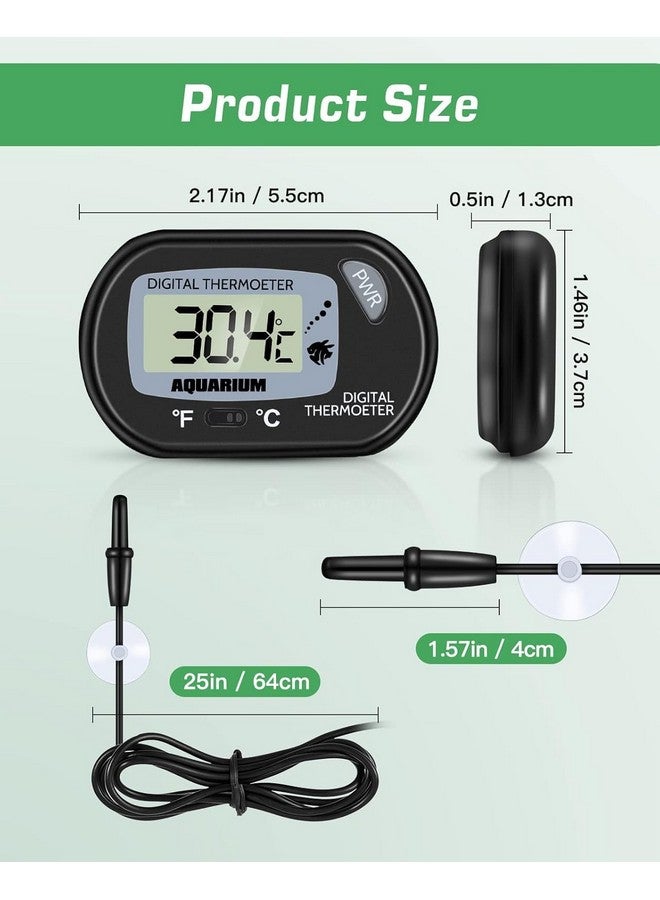 Zacro Glass LCD Digital Aquarium Thermometer Fish Tank Water Terrarium Temperature for All Life Stages - Image 4