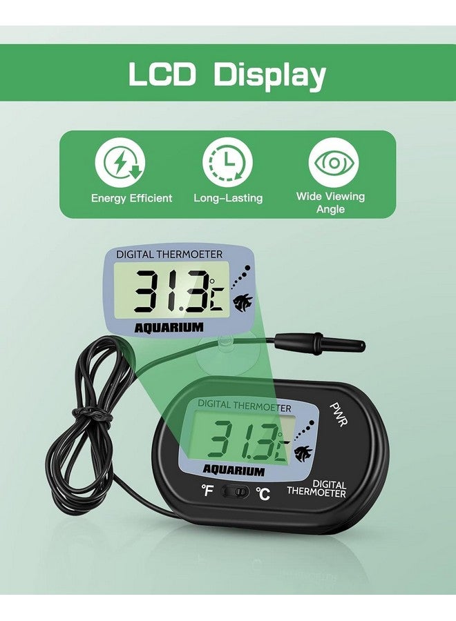 Zacro Glass LCD Digital Aquarium Thermometer Fish Tank Water Terrarium Temperature for All Life Stages - Image 5