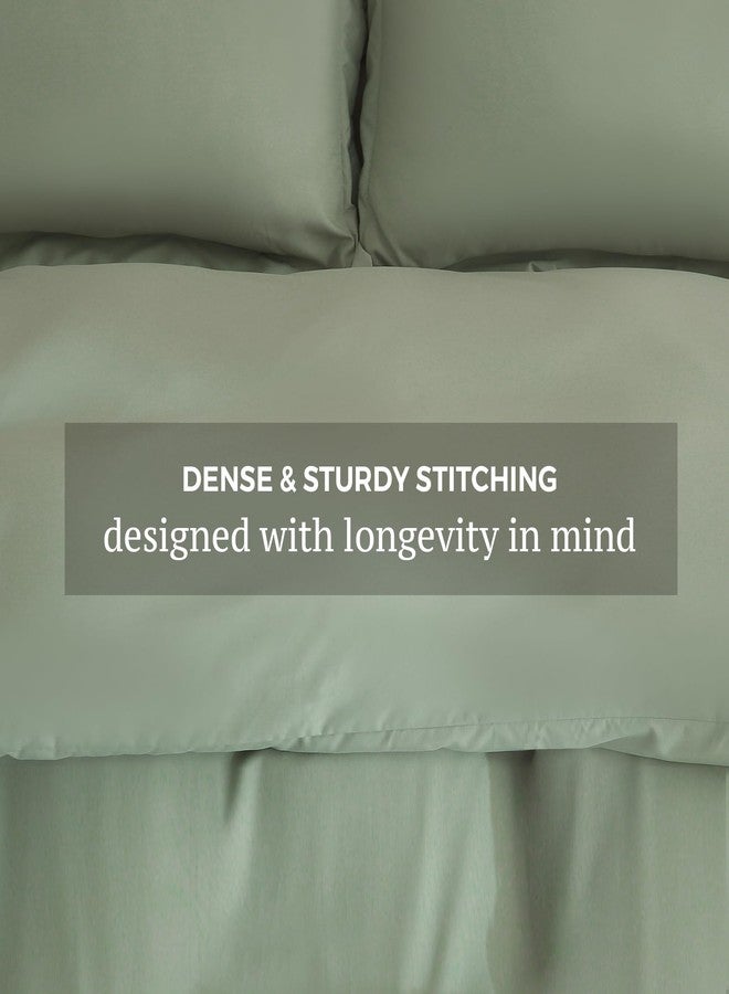 JSD Sage Green Duvet Cover Set Twin Size, 2 Piece Microfiber Kids Duvet Cover with Pillow Sham, Zipper Closure, Comforter Not Included - Image 5