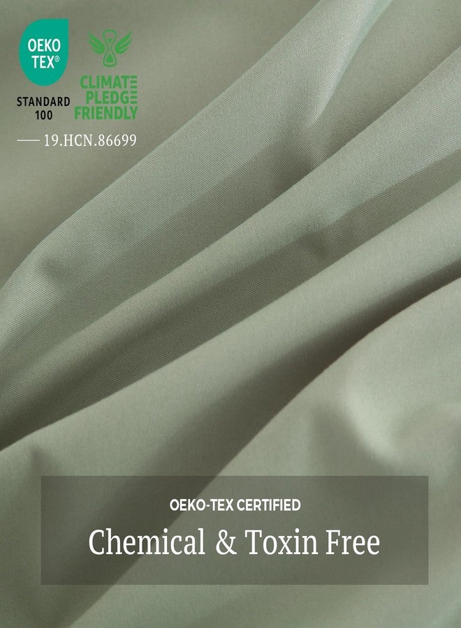 JSD Sage Green Duvet Cover Set Twin Size, 2 Piece Microfiber Kids Duvet Cover with Pillow Sham, Zipper Closure, Comforter Not Included - Image 4
