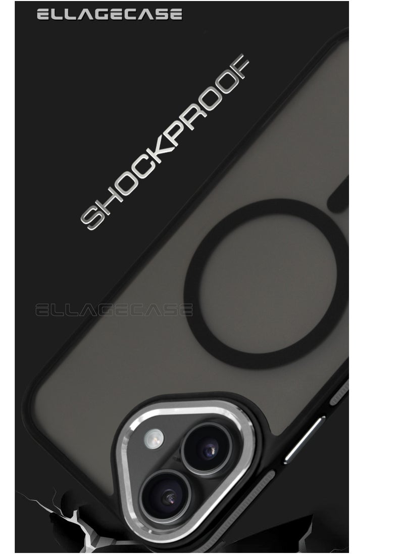 Stylish Case for iPhone 16, Solid Camera Protection, Shockproof, Enhanced Protection, Compatible with Magsafe and Wireless Charging