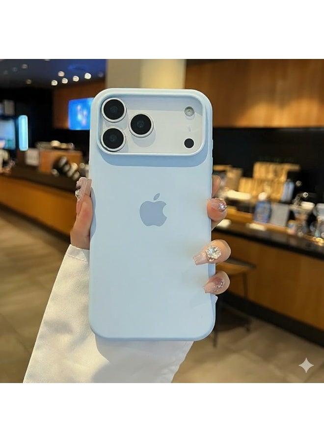 سيليكون غطاء حماية مغناطيسي فاخر باللون الأزرق السماوي لهاتف iPhone 17 Pro متوافق مع سلسلة iPhone - مقاوم للصدمات، نحيف، ناعم الملمس مع دعم الشحن اللاسلكي المغناطيسي - Image 2