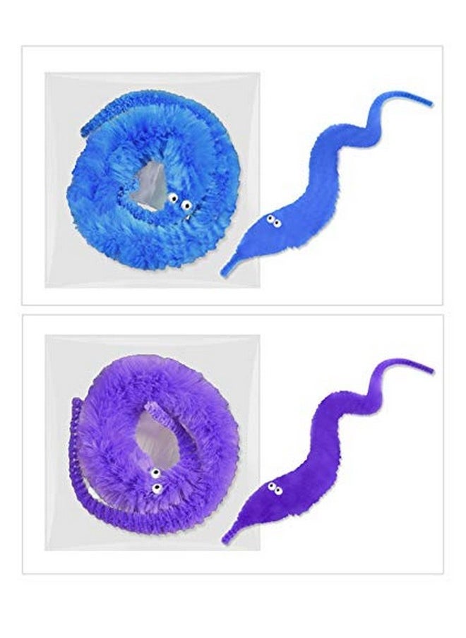 wenfeng - 30 Pcs Magic Worm Toys,Worm On A String,Worm Trick Toys,Wiggly Twisty Fuzzy Worm For Party Supplies For Children(6 Colors) - Image 1