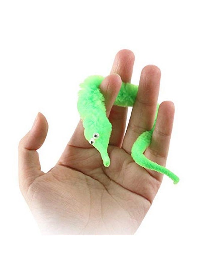 wenfeng - 30 Pcs Magic Worm Toys,Worm On A String,Worm Trick Toys,Wiggly Twisty Fuzzy Worm For Party Supplies For Children(6 Colors) - Image 1