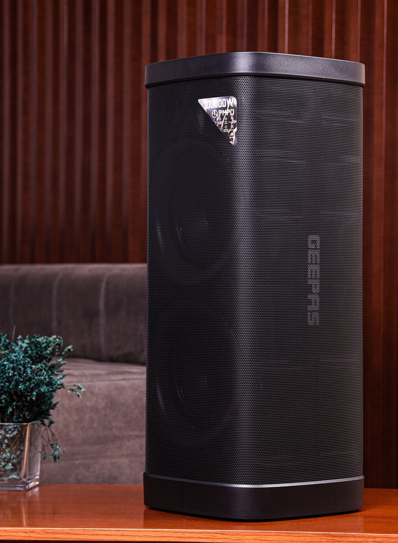 GEEPAS Rechargeable Professional Speaker|  RGB Light, USB Input, TF, TWS, FM Radio, UHF Microphone, Bluetooth| 100000W PMPO Speakers Unit, with Remote Control | Perfect for Parties, Events, Home Entertainment| 2 Years Warranty GMS11191N - Image 3