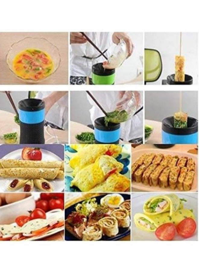 Executive LLC Automatic Egg Roll Machine, Multifunctional Egg Rollers, Omelette Machine, Vertical Champions, Sausage, Omelette, Egg Cooker, House Housing, Non-Stick 220V, Green  - Image 5