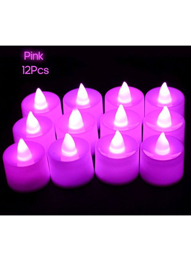 نيبمينينت طقم مصابيح LED للزينة بتصميم شمعة بدون لهب مكون من 12 قطعة أبيض 20x15x6سنتيمتر - Image 4