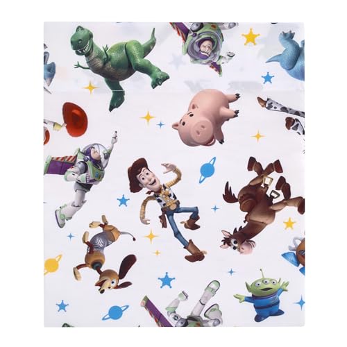 NoJo Disney Toy Story Taking Action Blue, Green and Yellow 4 Piece Toddler Bed Set - Comforter, Fitted Bottom Sheet, Flat Top Sheet, and Reversible Pillowcase - Image 4