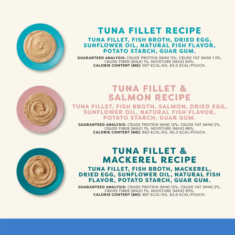 Applaws Natural Wet Cat Food in Mousse, Limited and Natural Ingredients, Grain-Free, High Protein with No Artificial Additives, Fish Variety Pack (12 x 2.47oz Pouches) - Image 3