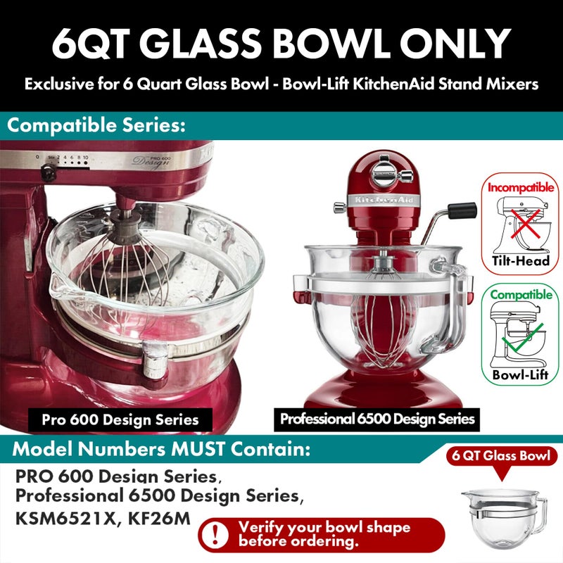 qAp quality art Practical Flex Edge Beater Pro FEB6G for KitchenAid Bowl-Lift Stand Mixers With 6QT Glass Bowl- Stainless Steel Flat Beater with Replaceable Silicone Edges. - Image 3