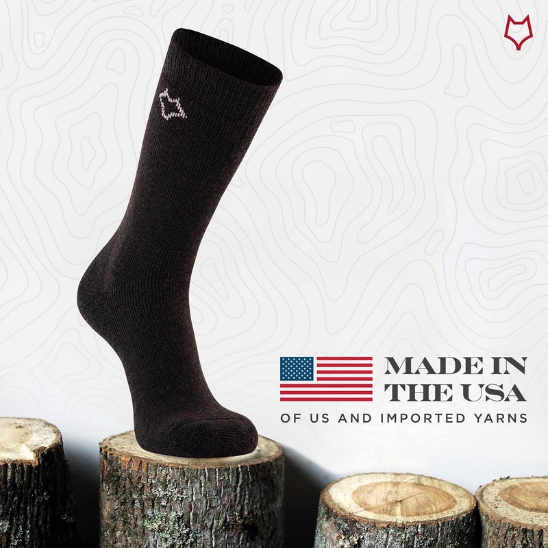 Fox River Standard Wick Dry Tramper Medium-Weight Outdoor Crew Socks, Black, Large - Image 2