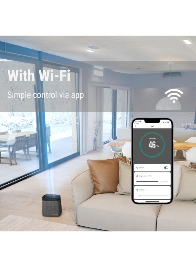 StadlerForm Stadler Form Humidifier Karl Quiet Powerful Evaporator for Humidifying Rooms of up 1076 Square Feet with 4 Humidification Levels and Controllable via an App Black 2 Years Warranty with Local Support - Image 2
