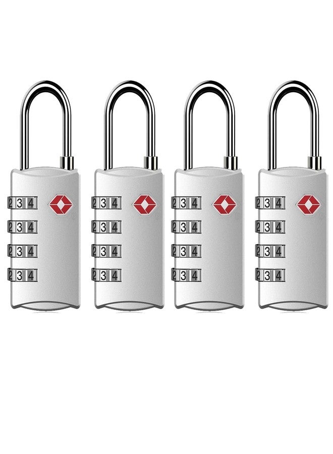 LDG WARE 4 Digit TSA Approved Lock for Luggage | NumberLock for Bag | Combination Padlocks | BagLocks for Travel | PasswordLock for Suitcase, Locker & Trolleybags | Small Locks for Luggage(4-pcs) - Image 1