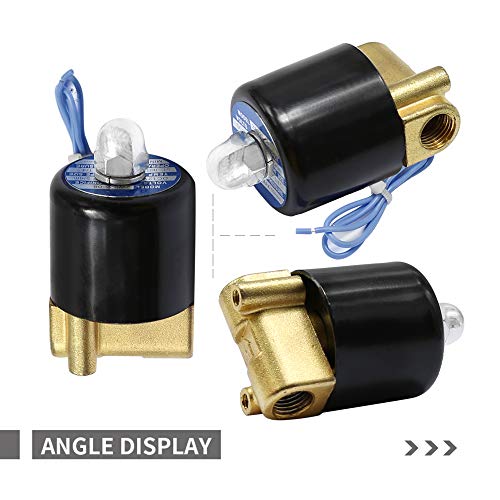 MDEOOSKY DC12V 1/4" Electric Solenoid Valve, 2W-025-08, Zinc Alloy Body, Brass Coil, 2-Way, Normally Closed, Suitable for Water, Diesel, Gas & Low Viscosity Fluids - Image 5