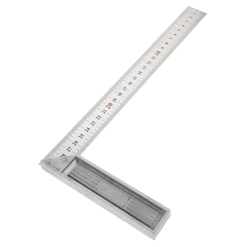 Hemobllo Stainless Steel Multi-Function Carpentry Ruler 300Mm Thickened Framing Square Right Angle Measuring Tool for Woodworking and Machinist Use, - Image 1